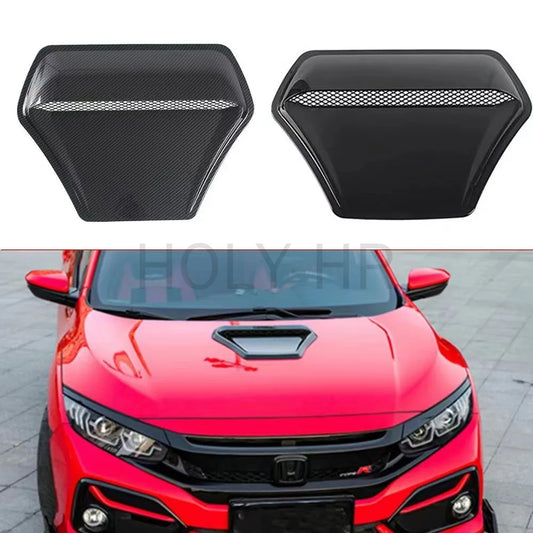 Car modification exterior decoration hood decoration ventilation panel ABS carbon fiber black Exterior Parts Bug Shields