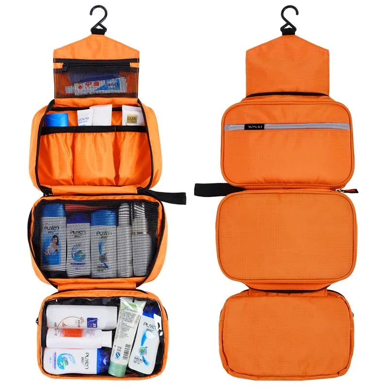 Hanging Men's Toiletry Bag | Large Waterproof Cosmetic Bag Travel Organizer | Foldable Bathroom Kit for Men & Women
