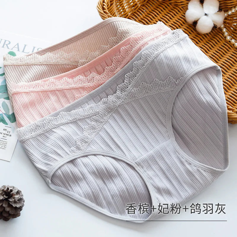 3PCS Cotton Maternity Low Waist U-Shaped Panties Women's Pregnancy Underwear M-XXL