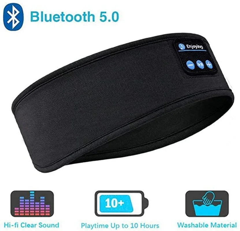 Bluetooth Sleep Mask with Headphones – Wireless Music Eye Mask for Comfortable Side Sleeping