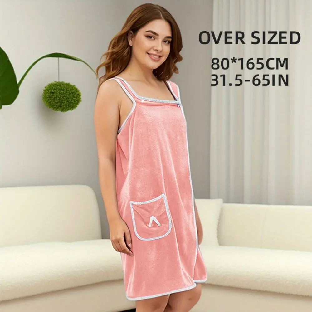 Wearable Bath Towel Bathrobe for Beach Spa Shower Gym – Ideal Gift for Gym Apparel, Beachwear, Christmas & Halloween