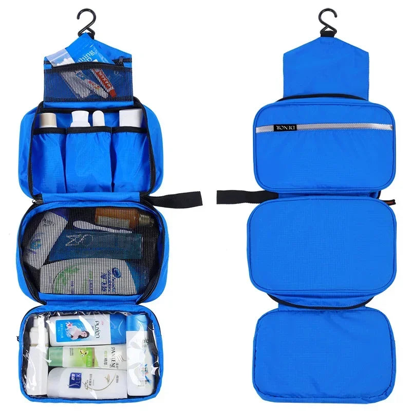 Hanging Men's Toiletry Bag | Large Waterproof Cosmetic Bag Travel Organizer | Foldable Bathroom Kit for Men & Women