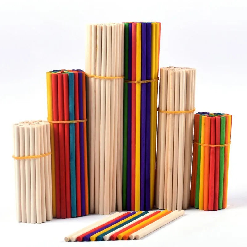 Wooden Craft Sticks Bulk – Wood Dowels for DIY Crafts, Art Projects & Crafting Supplies