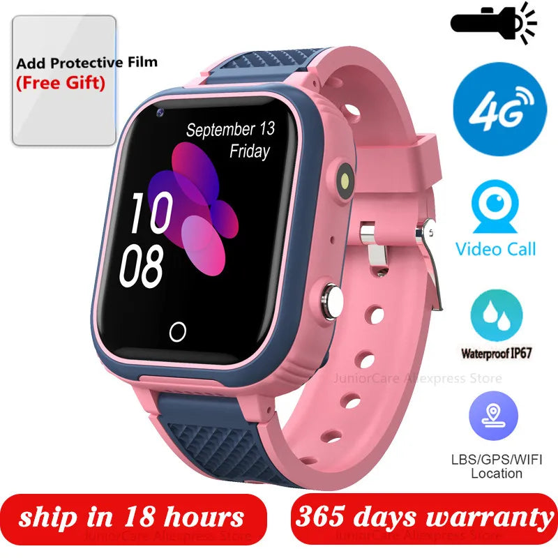 4G-Smartwatch für Kinder LT21 – GPS, Videoanruf, Kamera, IP67 wasserdicht, Standort-Tracker