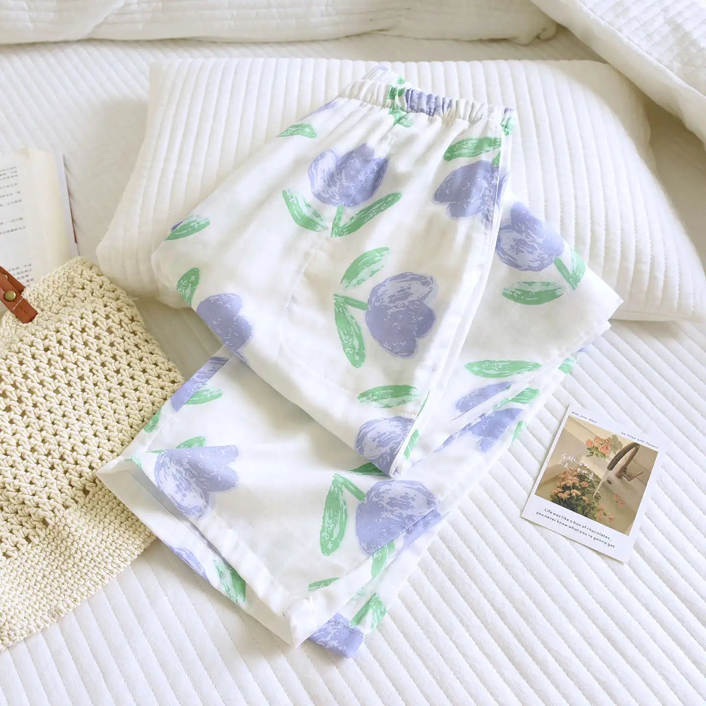 2025 Women's Cotton Sleep Pants | Spring & Autumn Multi-Color Printed Loose Home Bottoms | Large Size Pajamas