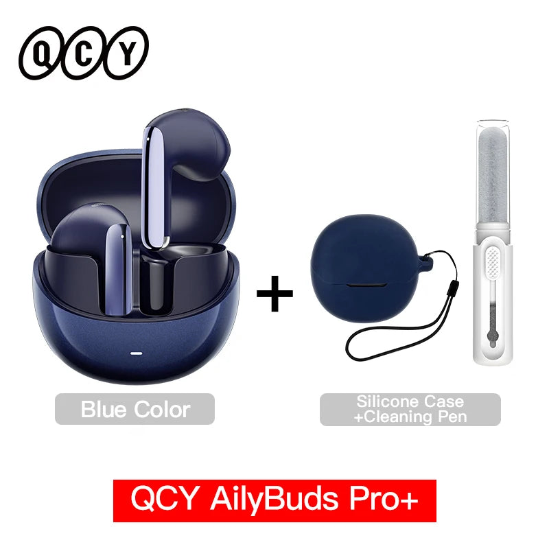 QCY HT10 AilyBuds Pro+ ANC Wireless Earphones – Hi-Res Audio with LDAC, Bluetooth 5.3, 6-Mic AI HD Call, Multipoint Connection