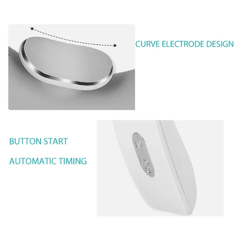 جهاز تدليك صغير محمول للرقبة والكتفين - واقي منزلي للعمود الفقري العنقي لتخفيف الألم واسترخاء العضلات