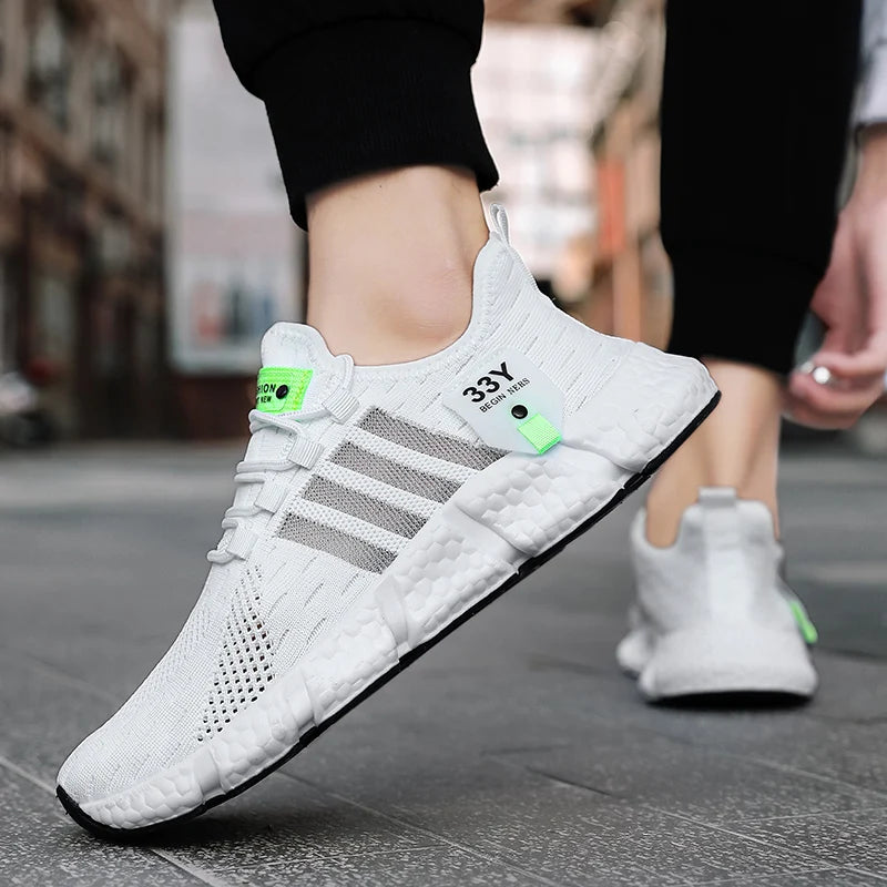 أحذية رياضية صيفية رجالية عالية الجودة - أحذية رياضية مريحة وجيدة التهوية للجري والتنس