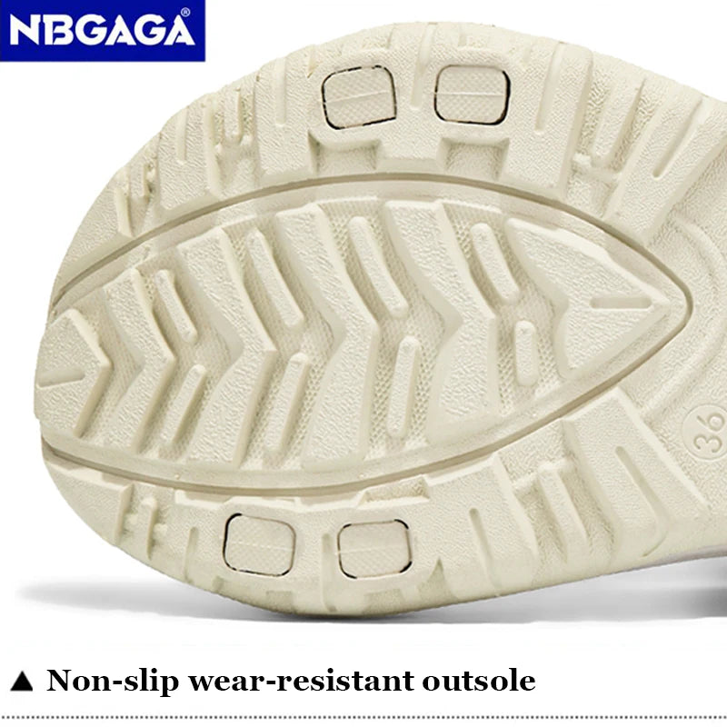 صنادل صيفية كلاسيكية مسطحة للنساء - أحذية رياضية بسيطة كاجوال وخارجية