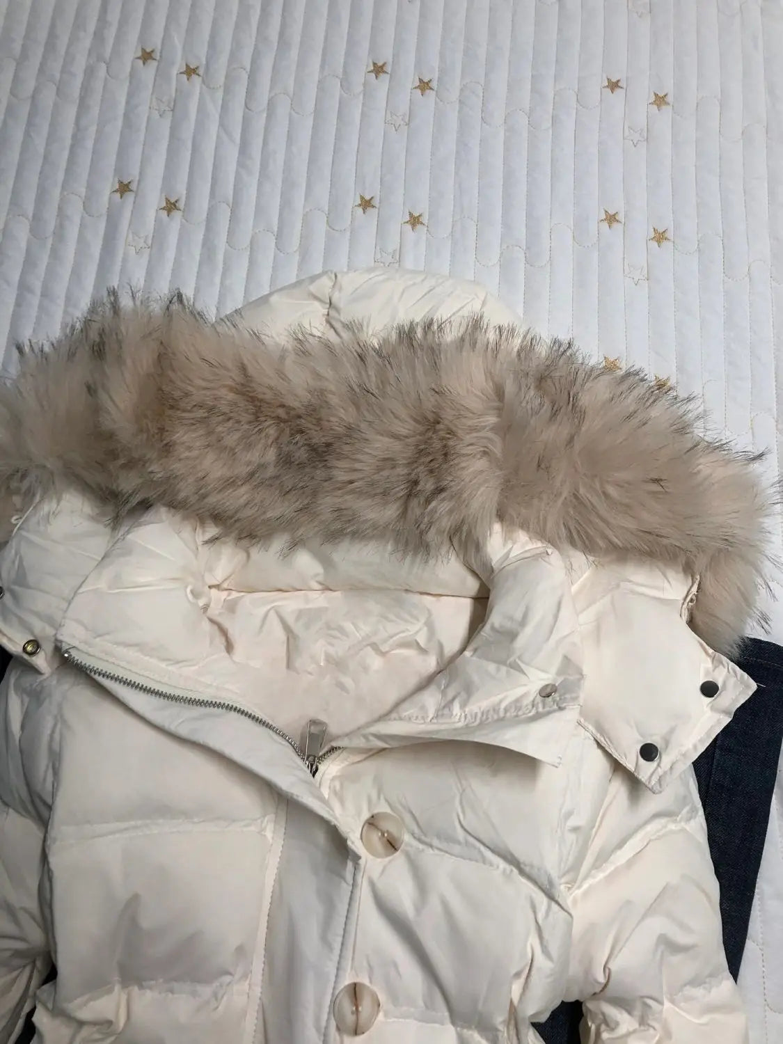 American Retro Fur Collar Women’s Hooded Cotton Coat Winter Loose Casual Slim Jacket