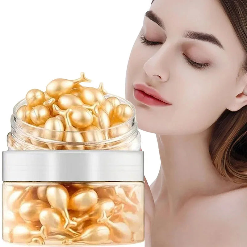 50pcs Collagen Face Care Capsules | Anti-Acne, Wrinkle Remover & Firming Serum