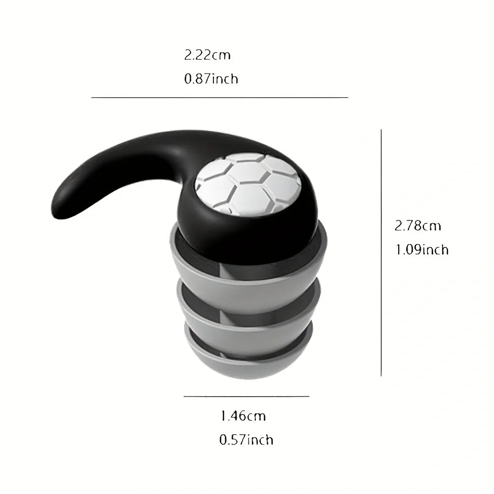 سدادات أذن HUAK المصنوعة من السيليكون الناعم - حماية للأذن بخاصية إلغاء الضوضاء للنوم والسباحة والراحة الهادئة