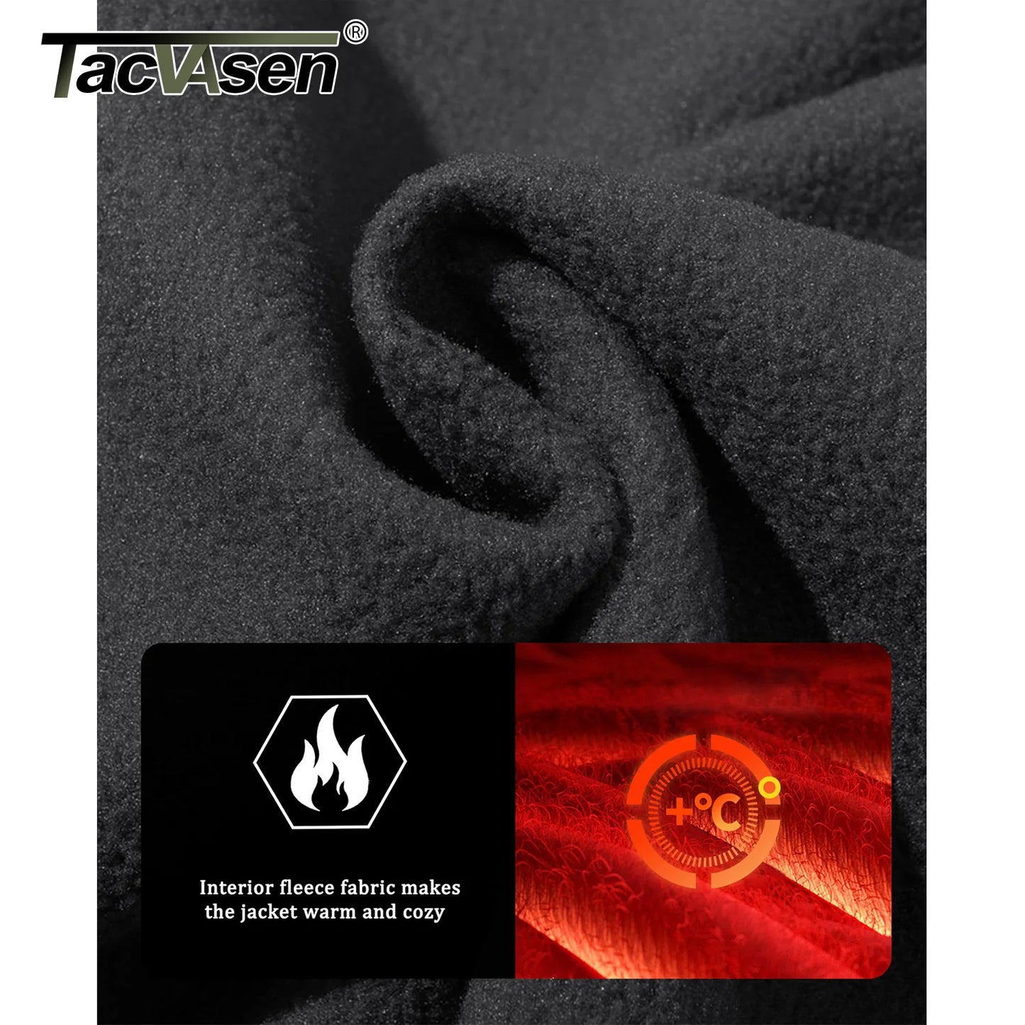 TACVASEN Men’s Winter Soft shell Jacket – Windproof Waterproof Fleece-Lined Outdoor Coat