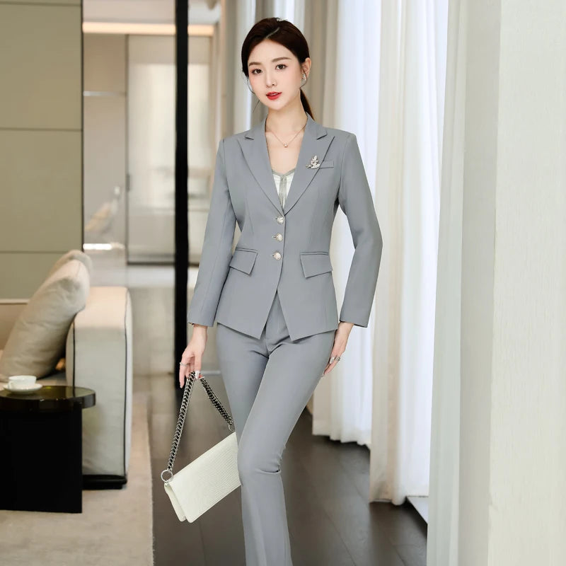 Women’s Professional Pantsuit – Autumn & Winter Fashionable Business Set