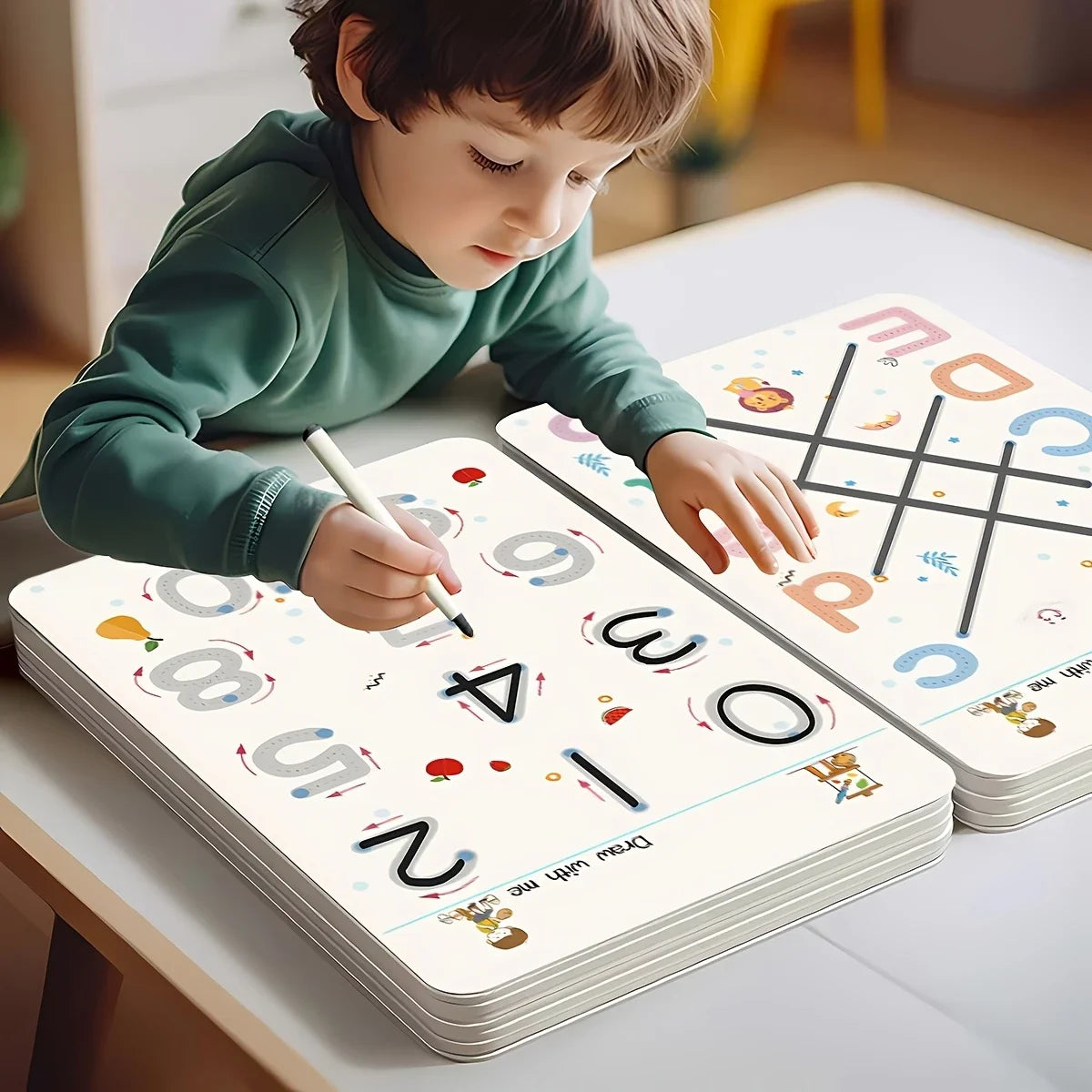 64-Page Reusable Practice Copybook – Kids’ Montessori Pen Control Training & Educational Magical Workbook