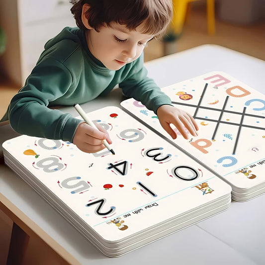 64-Page Reusable Practice Copybook – Kids’ Montessori Pen Control Training & Educational Magical Workbook