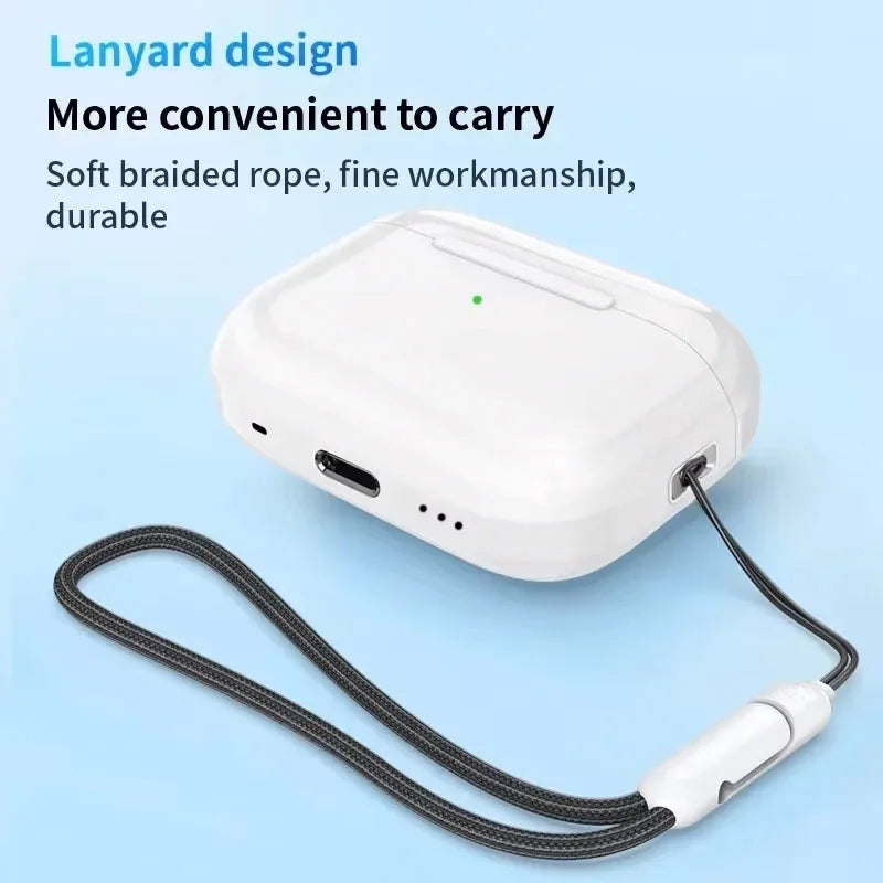 Air Pro True Wireless Bluetooth Earphones – HiFi Sound, Noise Reduction, Low Latency Earbuds with Lanyard for iOS & Android