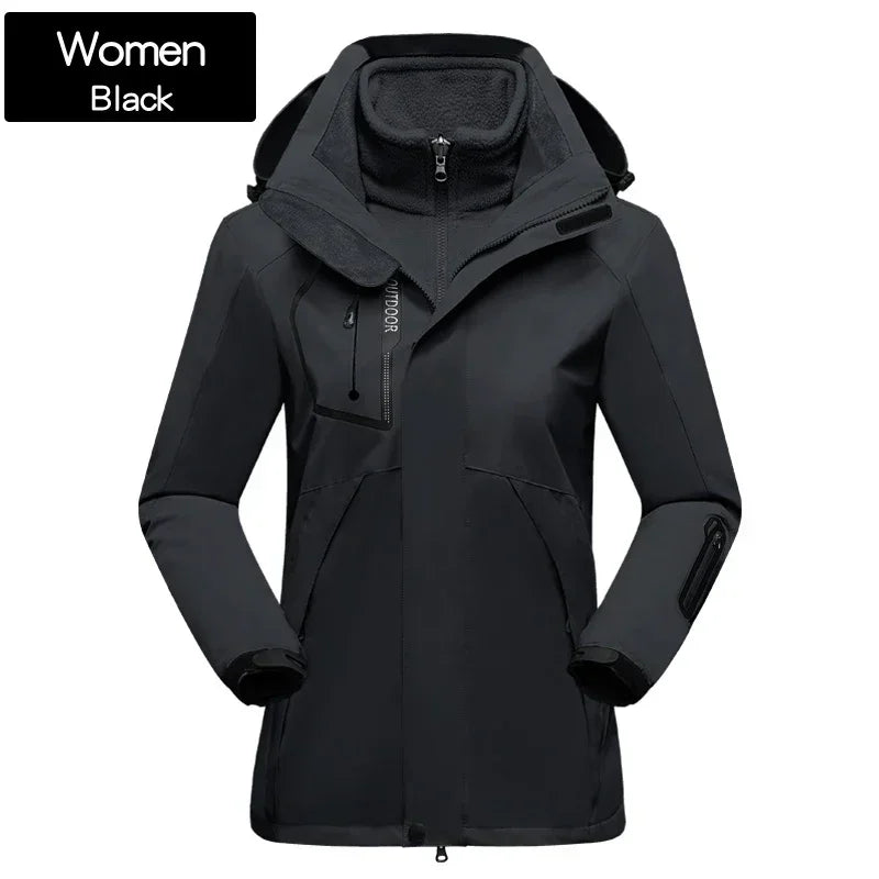 Women Waterproof Mountain Ski Jacket & Pants Winter Thick Warm Windproof Outdoor Snowboard Set