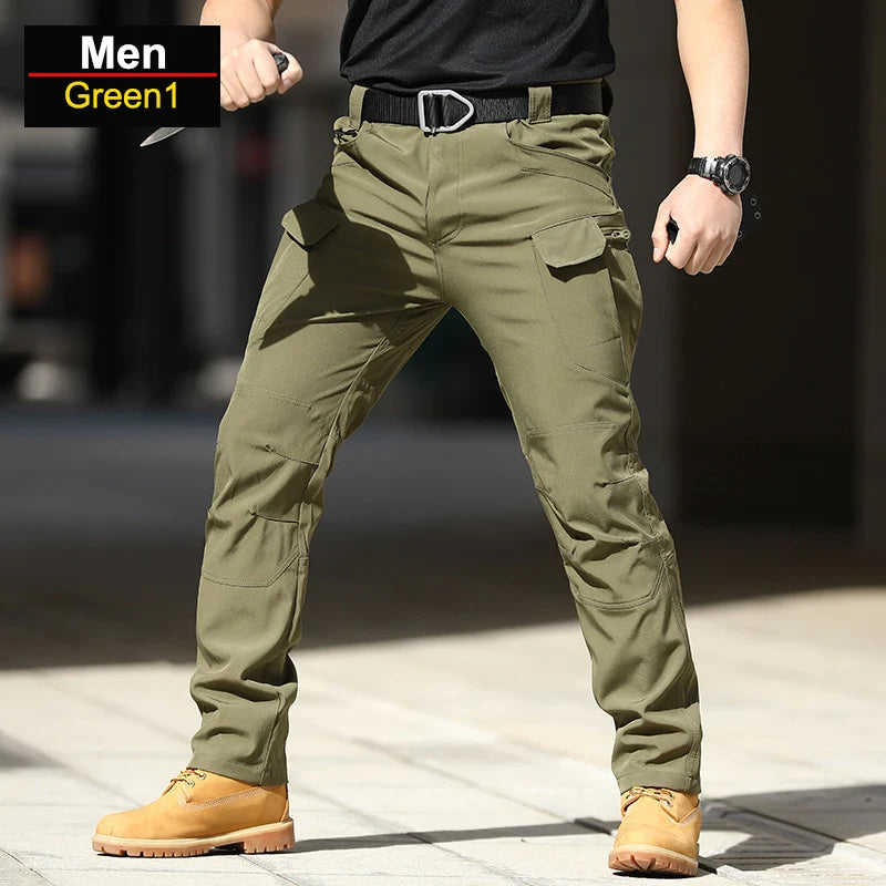 CHRLCK Men’s Waterproof Tactical Pants – Anti-Scratch Elastic Hiking & Outdoor Wear-Resistant Trousers