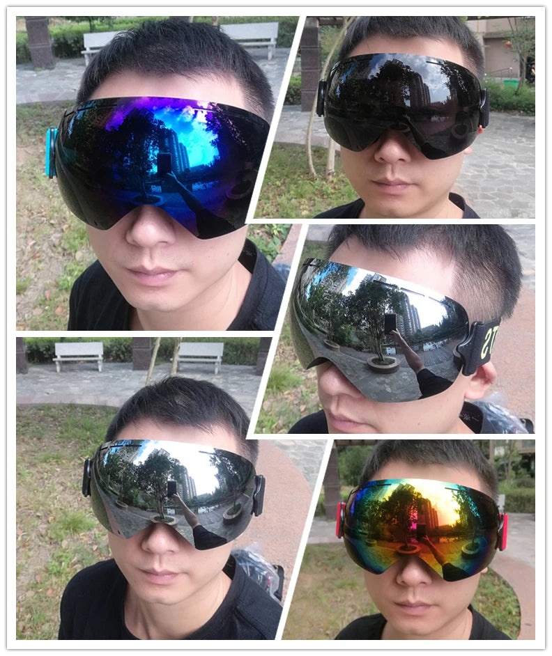 LIGHTWEIGHT Professional Ski Goggles – UV400 Anti-Fog Snowboard & Skiing Glasses for Men and Women, Ultra-Light Winter Eyewear