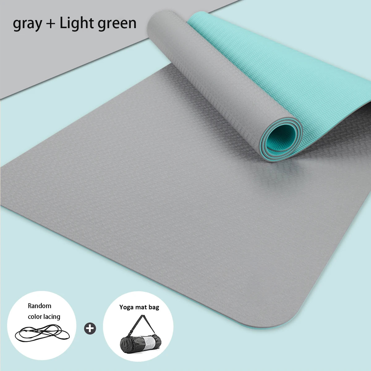 Yoga Mat | Double-Sided Non-Slip TPE Exercise Mat with Strap – Eco-Friendly for Yoga & Pilates
