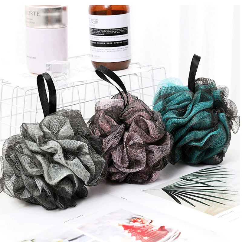 3-Pack Large PE Bath Balls – Soft Mesh Shower Pouf for Gentle Cleansing & Rich Lather