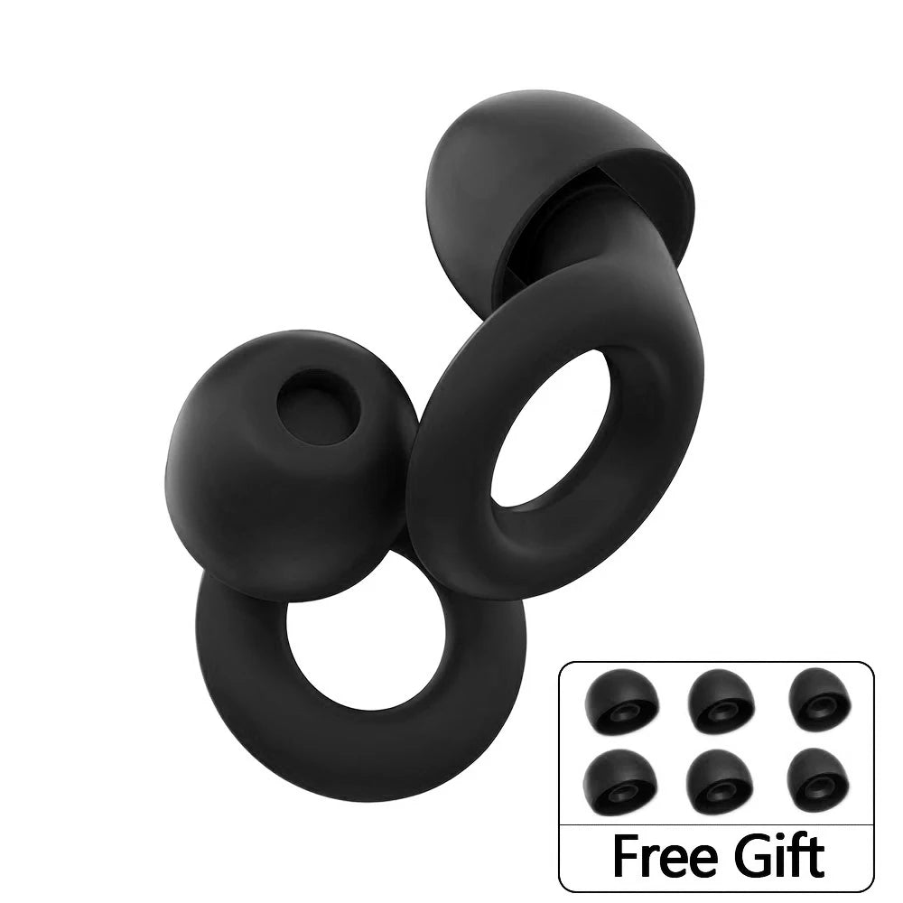 سدادات أذن HUAK 09 • سيليكون عالي الدقة • حماية السمع للحفلات الموسيقية والنوم والسباحة • تقليل الضوضاء • ملحقات إضافية متضمنة