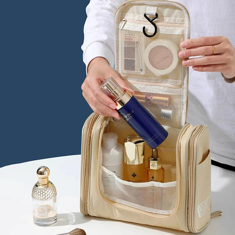 Hanging Toiletry Bag Travel for Men & Women | Waterproof Wash Organizer Makeup & Beauty Vanity Case