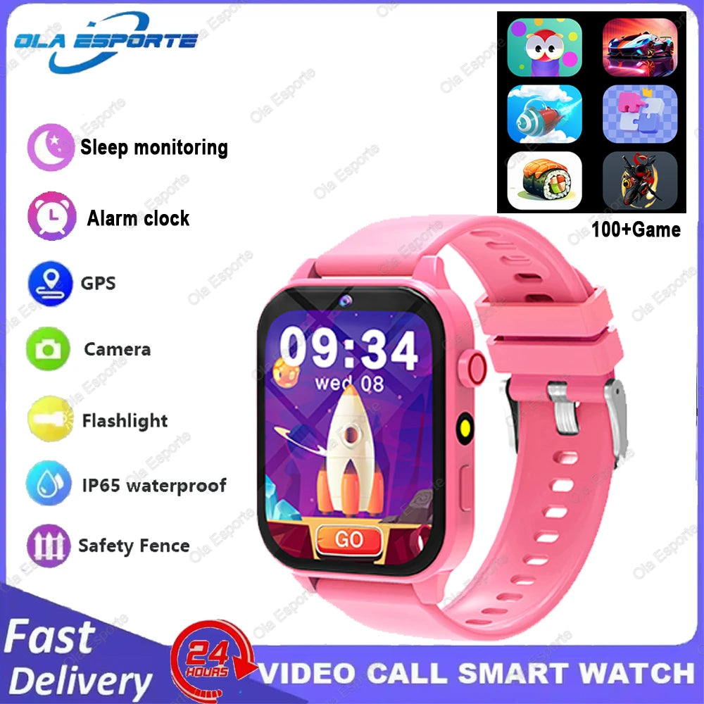 2025 New Kids Smart Watch – 1.83″ Display, 18 Games, Sleep Monitor, Camera & Alarm, Gift for Boys & Girls