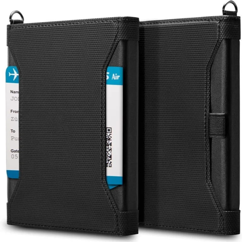 RFID Passport Holder Wallet – Leather Travel Organizer for Men & Women