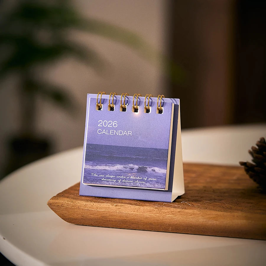 2026 Mini Desk Calendar Dayd Starlight Series – Creative Portable Desktop Planner & Decorative Check-In Calendar