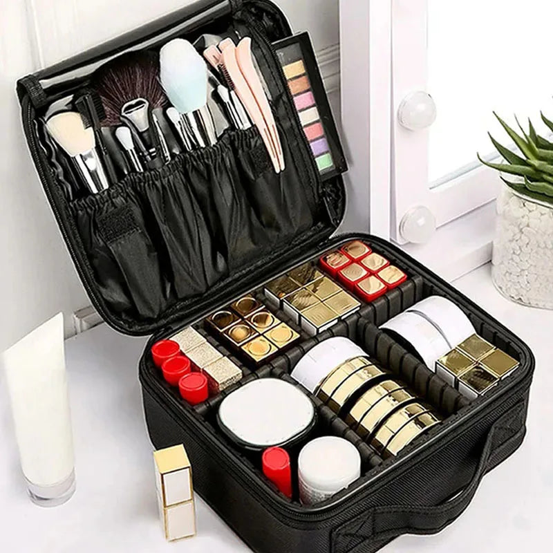 New Makeup Bag for Women Travel Waterproof Beauty Brush Embroidery Storage Cosmetic Case Professional Makeup Box
