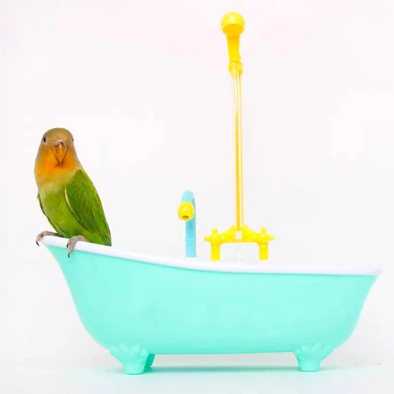 Automatic Bird Bath for Parrots – Smart Shower Bathtub with Water Circulation System | Cage Accessory for Parakeets & Small Birds