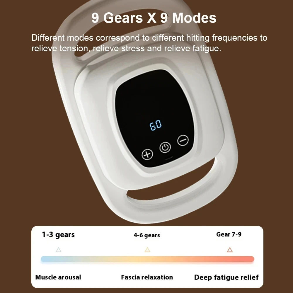 مسدس تدليك الأنسجة العميقة بستة رؤوس - جهاز تدليك عضلي قرعي للرقبة والعمود الفقري العنقي وتخفيف آلام الجسم بالكامل