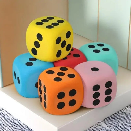 1PC 80mm Large Foam Dot Dice – Six-Sided Kids Counting Toy, Learning Aid for Classroom Math & Board Games