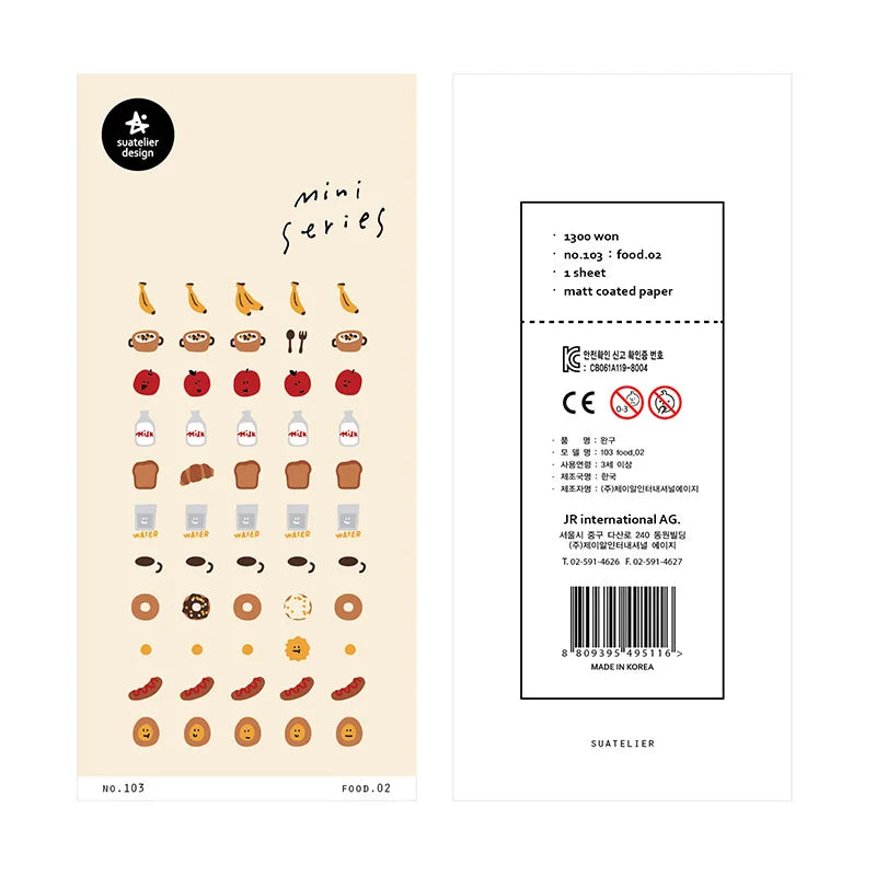 ملصقات يومية كورية كاواي من سواتيلييه - مجموعة ديكورات مكتبية أصلية للقصاصات اليدوية والمجلات