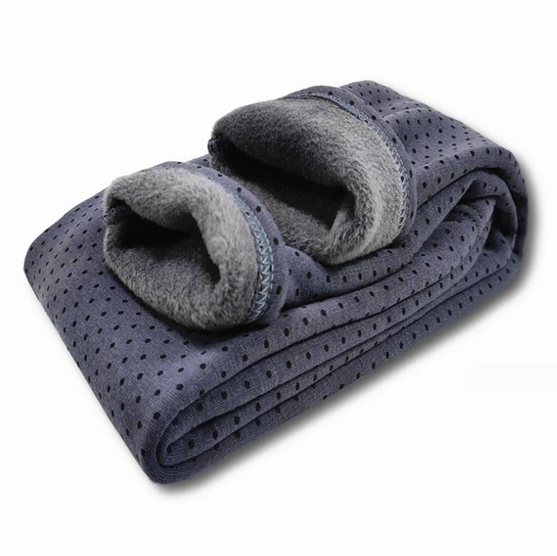 Girls Velvet Leggings Dot Print Warm Pants Autumn Winter Kids Cotton Trousers