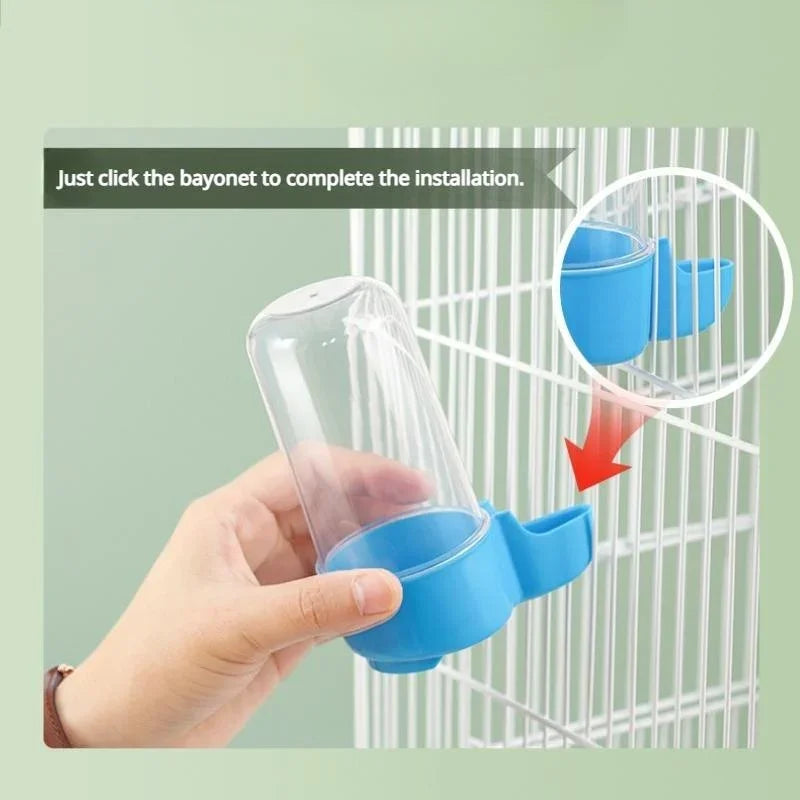وحدة تغذية معلقة للحيوانات الأليفة وموزع مياه - صندوق طعام للطيور والببغاوات والحيوانات الصغيرة