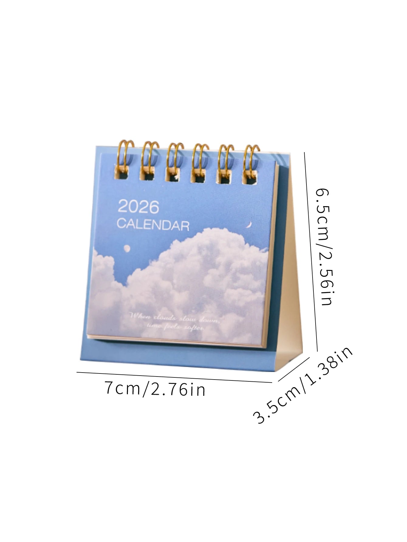 2026 Mini Desk Calendar Dayd Starlight Series – Creative Portable Desktop Planner & Decorative Check-In Calendar