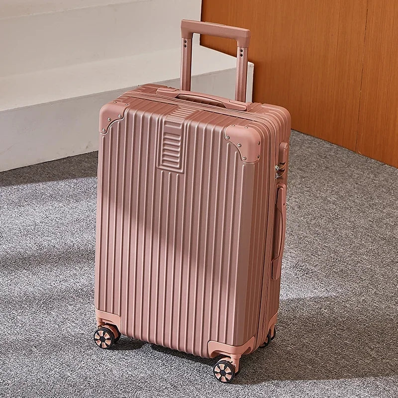 100% Aluminum Magnesium Alloy Travel Luggage | Trolley Suitcase Carry-On with Cup Holder | 20/22/24/26/28 Inch
