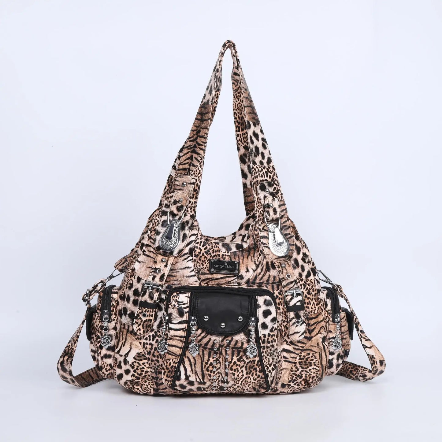 حقيبة يد نسائية من جلد البولي يوريثان من Angel kiss - حقيبة كتف أنيقة، حقيبة كبيرة وحقيبة يد كبيرة