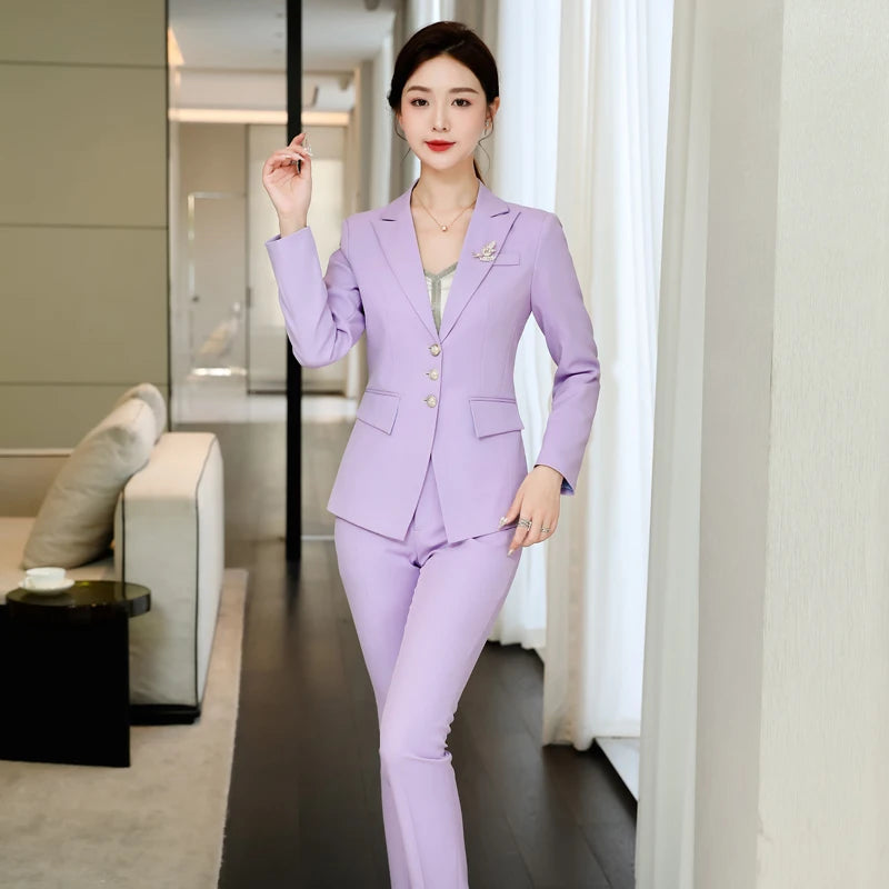 Women’s Professional Pantsuit – Autumn & Winter Fashionable Business Set