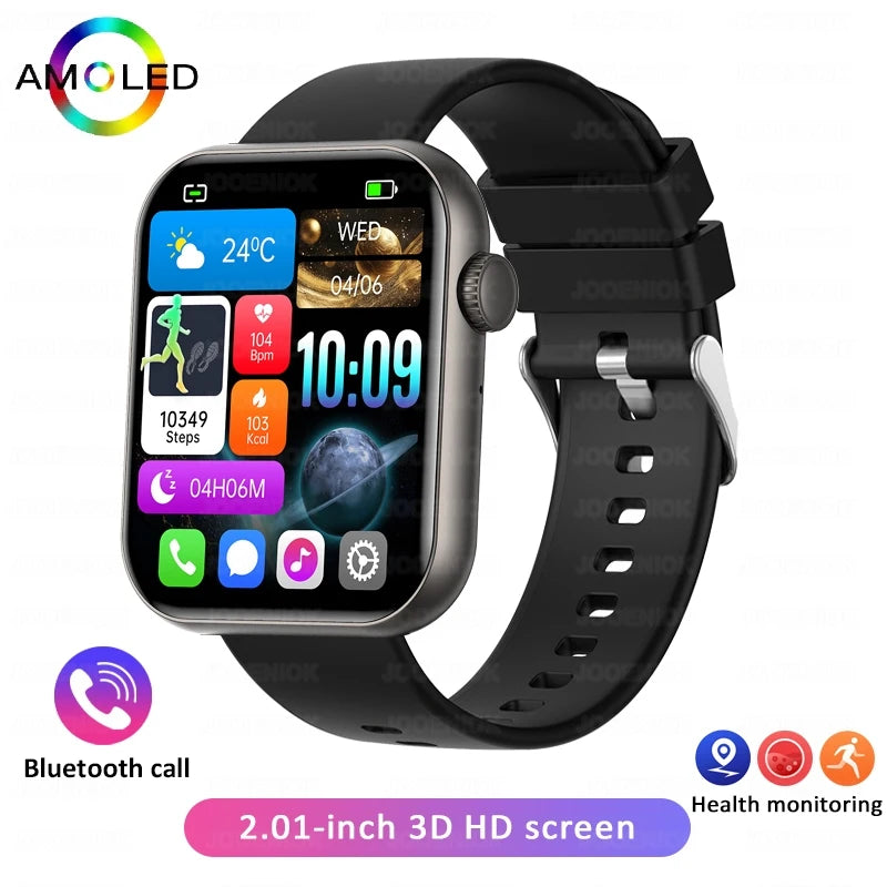 ساعة ذكية 2025 للرجال والنساء - شاشة عالية الدقة 1.9 بوصة، مكالمات بلوتوث، معدل ضربات القلب، مقاومة للماء IP68