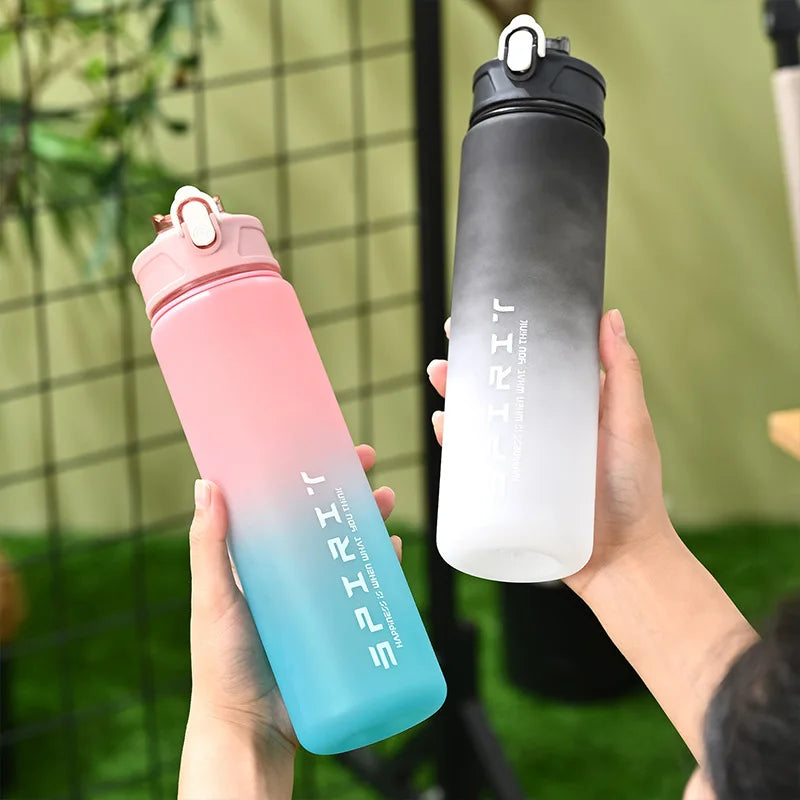 800ML Large Capacity Sports Water Bottle – Leakproof Colorful Plastic Cup for Outdoor Travel, Gym & Fitness