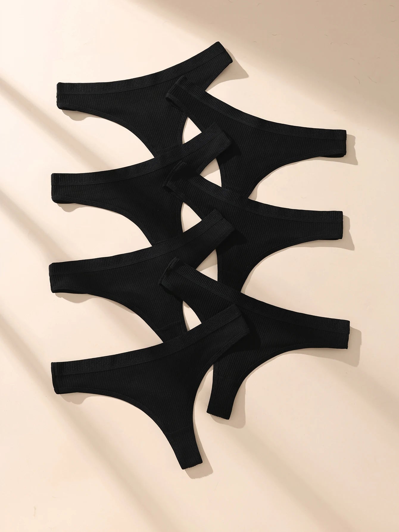 7Pcs Women Cotton Thongs Panties – Striped, Sexy, Soft G-Strings, Plus Size Lingerie