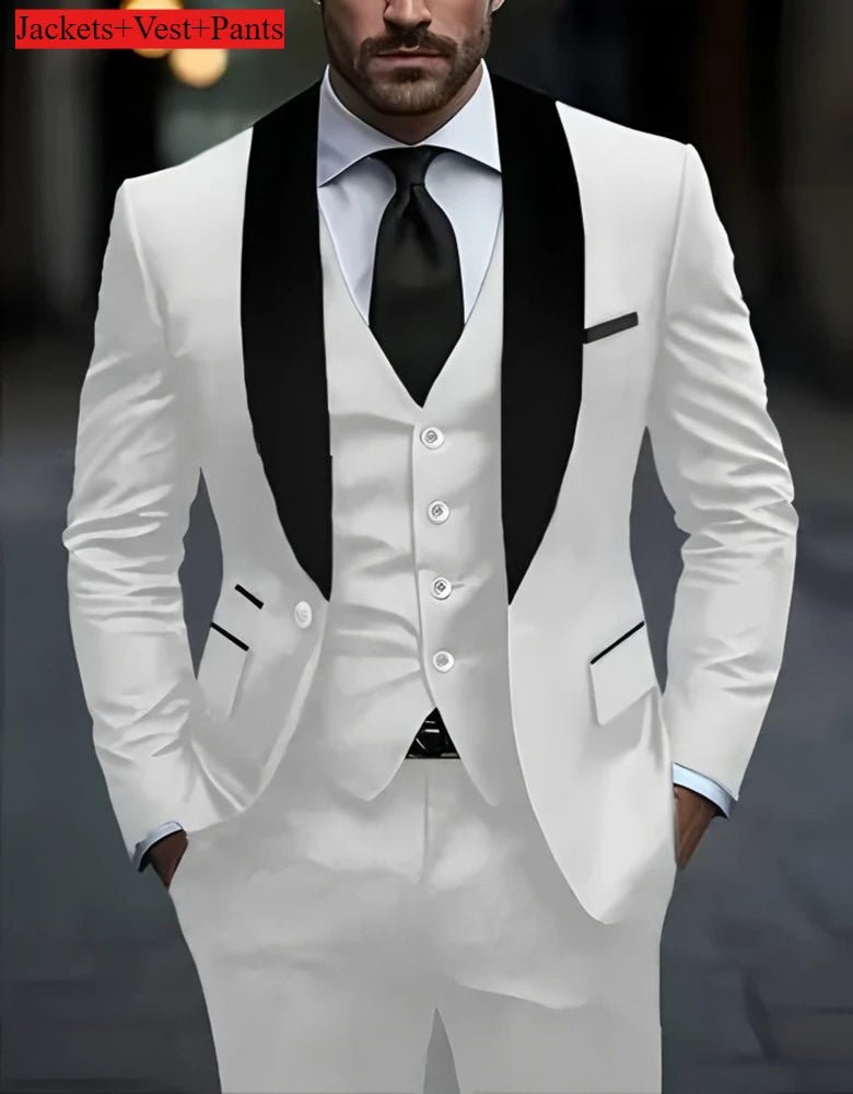 Men's Formal Slim Fit Tuxedo Suit – Business & Wedding Groom Attire