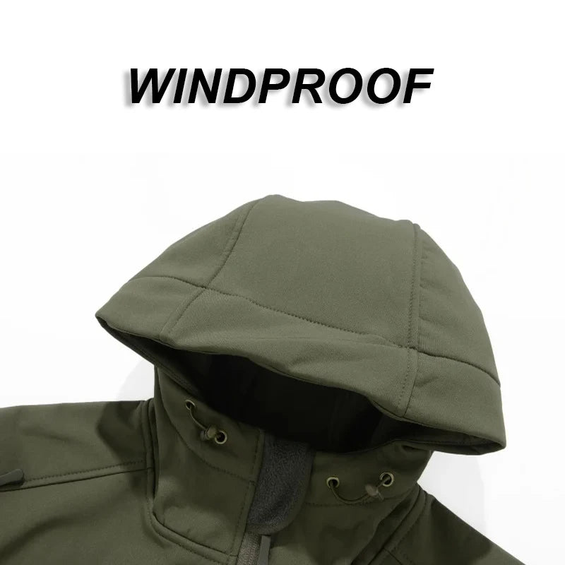 CHRLCK Men's Waterproof Winter Hiking Jacket & Softshell Pants Set | Windproof Fleece Outdoor Gear