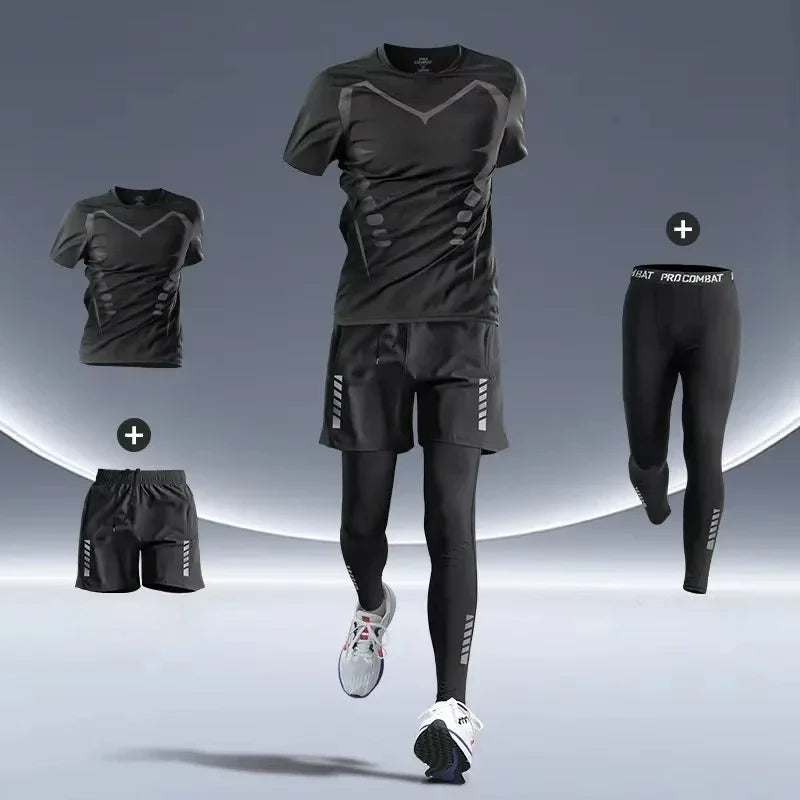 Men's Sports Suit – Quick-Dry Fitness & Running Training Clothes for Gym, Cycling & Outdoor Workouts