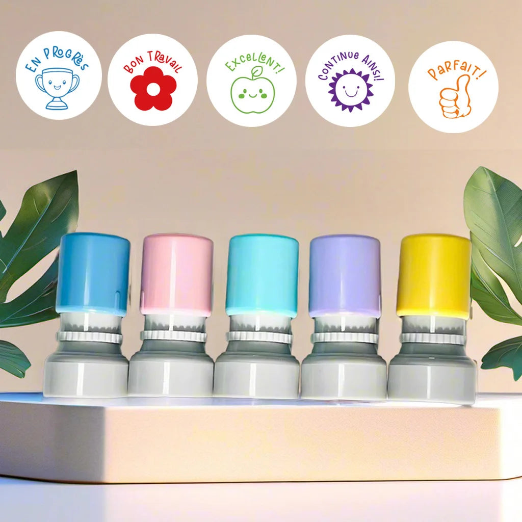 French Teacher Classroom Stamps – Comment & Encouragement Phrase Stamps for Grading & Classroom Assignments