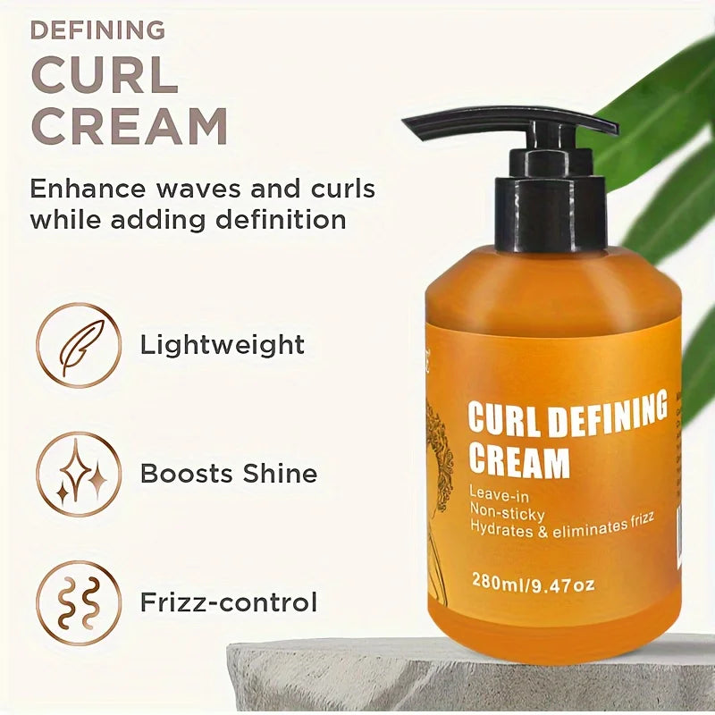 كريم GZE Curl Defining Cream بزيت الأرغان - كريم مرطب ومعالج بعمق للشعر المموج والمجعد